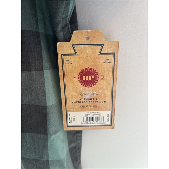 NWT Urban Pipeline Plaid Button Up Short Sleeve Casual Shirt L Men’s - Picture 4 of 9